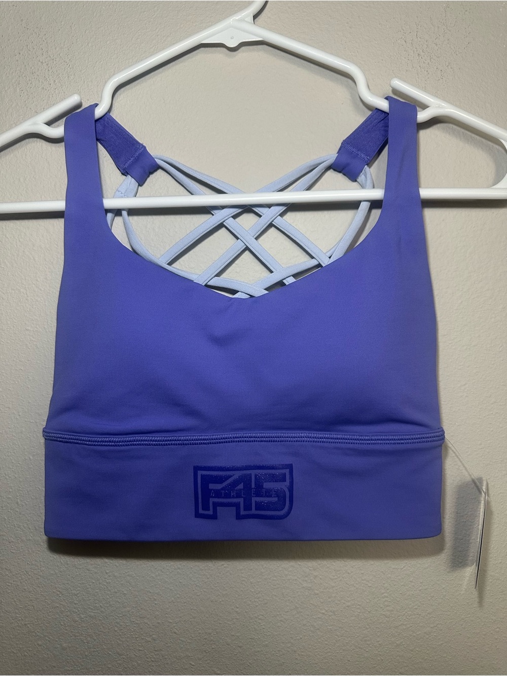 NWT lululemon x F45 Free to Be Bra Wild Long Line Size 2 Charged Indigo